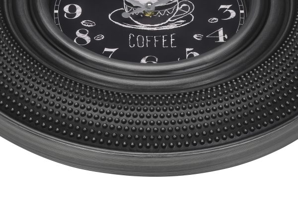 CLOCKS - 20"DIA / WALL CLOCK / CHARCOAL GREY