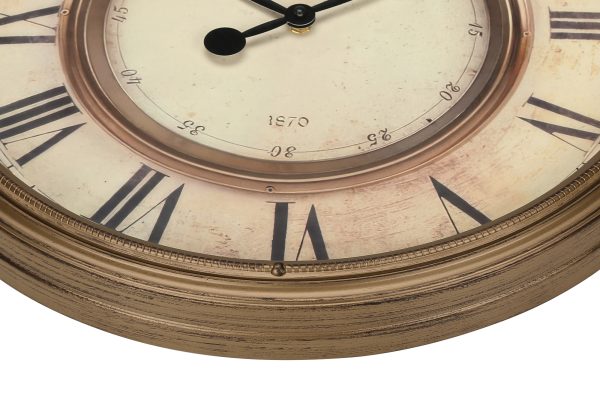 CLOCKS - 20"DIA / WALL CLOCK / ANTIQUE BROWN