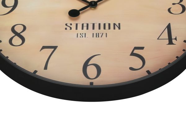 CLOCKS - 20"DIA / WALL CLOCK / ANTIQUE BROWN