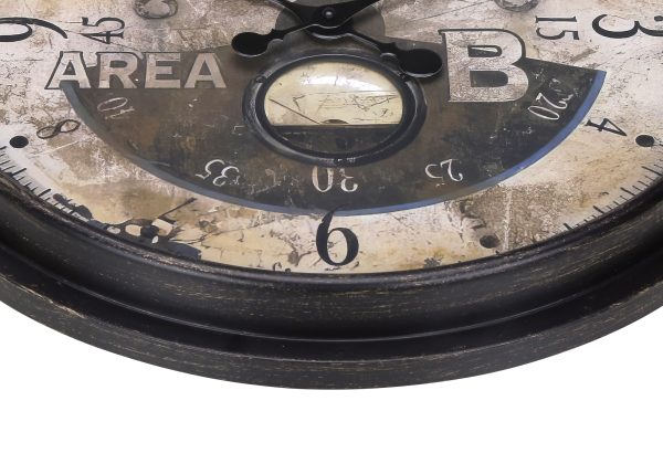 CLOCKS - 20"DIA / WALL CLOCK / ANTIQUE BROWN