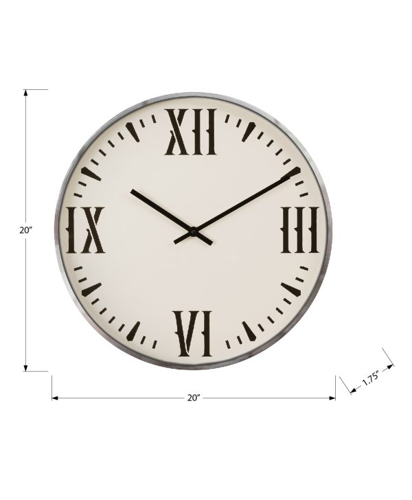 CLOCKS - 20"DIA / WALL CLOCK / WHITE