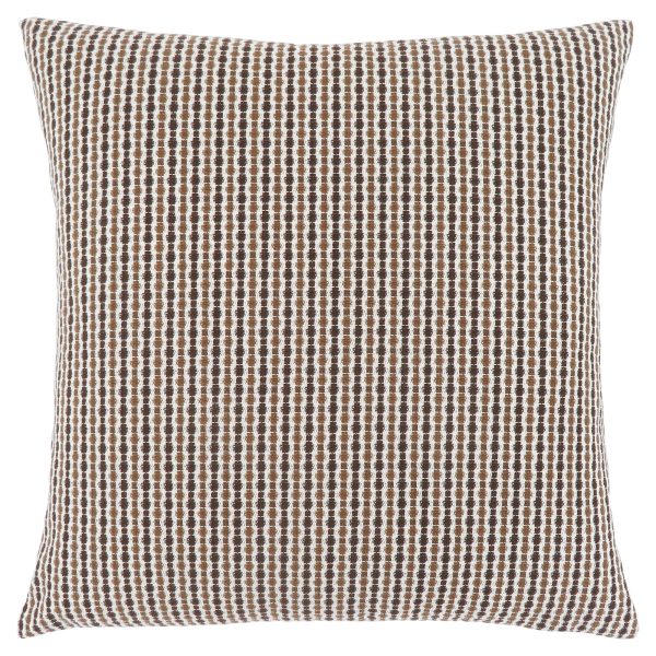 PILLOW - 18"X 18" / LIGHT / DARK BROWN ABSTRACT DOT / 1PC