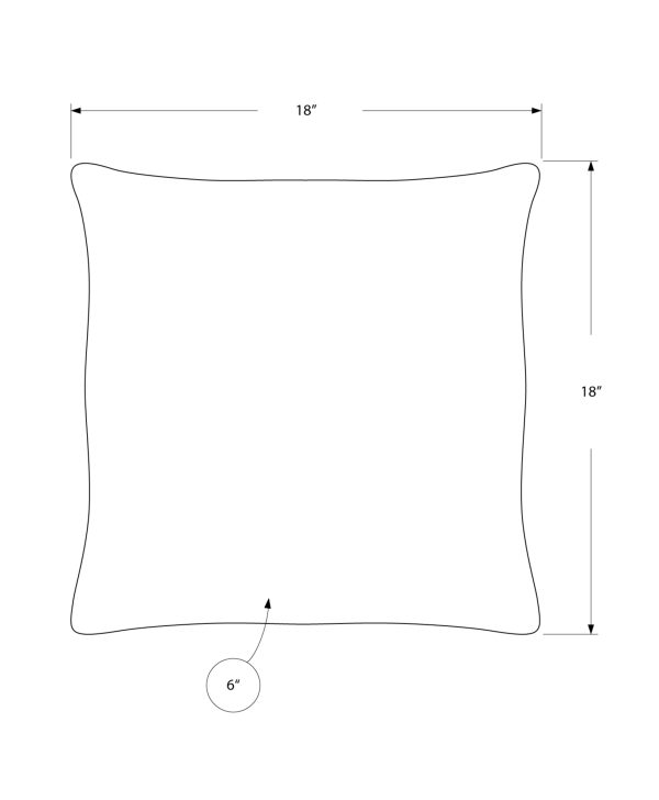 PILLOW - 18"X 18" / LIGHT / DARK BROWN ABSTRACT DOT / 1PC