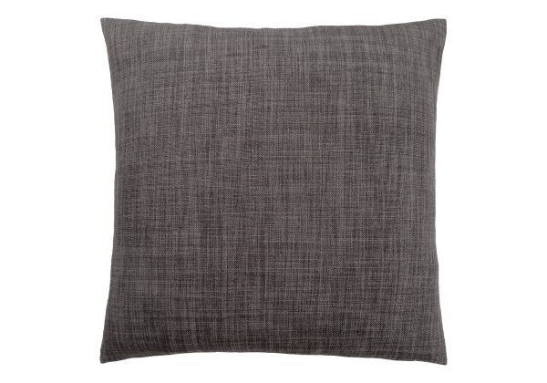 PILLOW - 18"X 18" / LINEN PATTERNED DARK GREY / 1PC