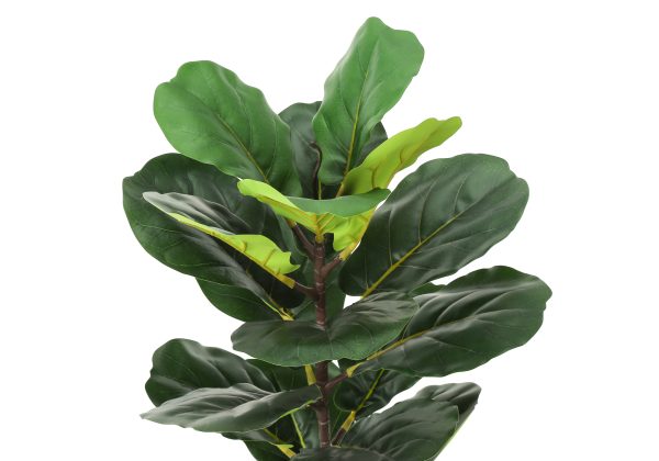 ARTIFICIAL PLANT - 28"H / INDOOR FIDDLE / 8" WOVEN BASKET