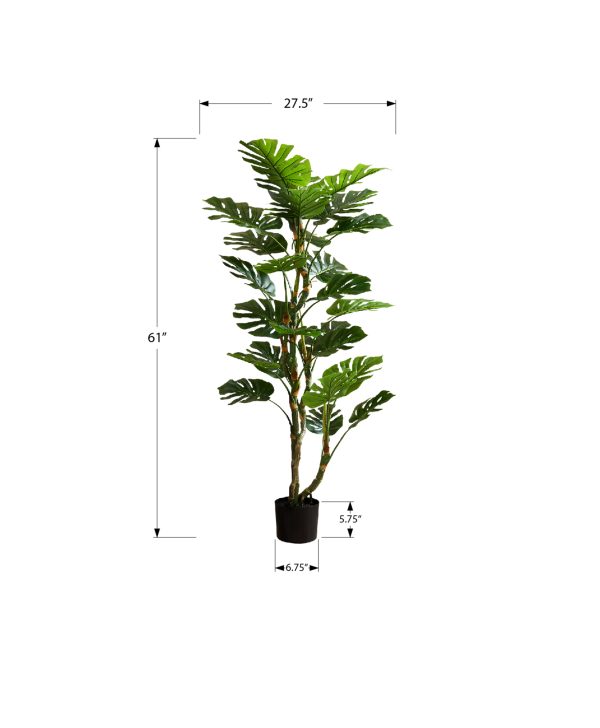 ARTIFICIAL PLANT - 61"H / INDOOR MONSTERA TREE / 7" POT