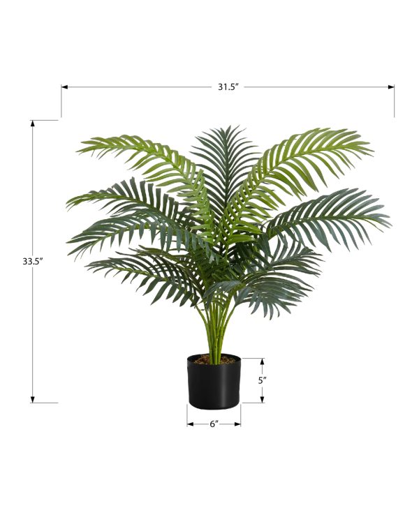 ARTIFICIAL PLANT - 34"H / INDOOR PALM TREE IN A 5" POT