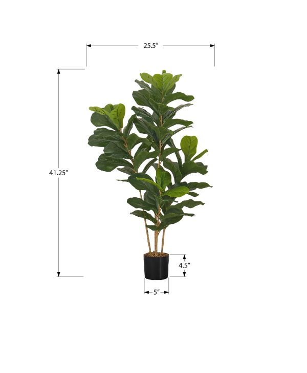 ARTIFICIAL PLANT - 41"H / INDOOR FIDDLE TREE IN A 5" POT