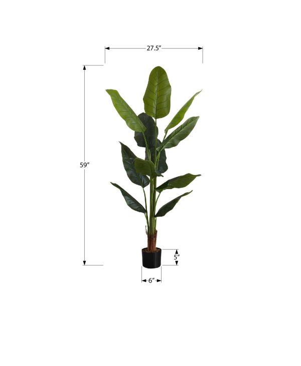 ARTIFICIAL PLANT - 59"H / INDOOR STRELITZIA IN A 5" POT