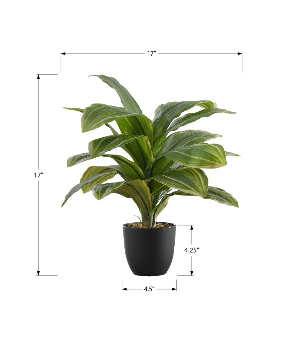 ARTIFICIAL PLANT - 17"H / INDOOR DRACAENA IN A 4" POT