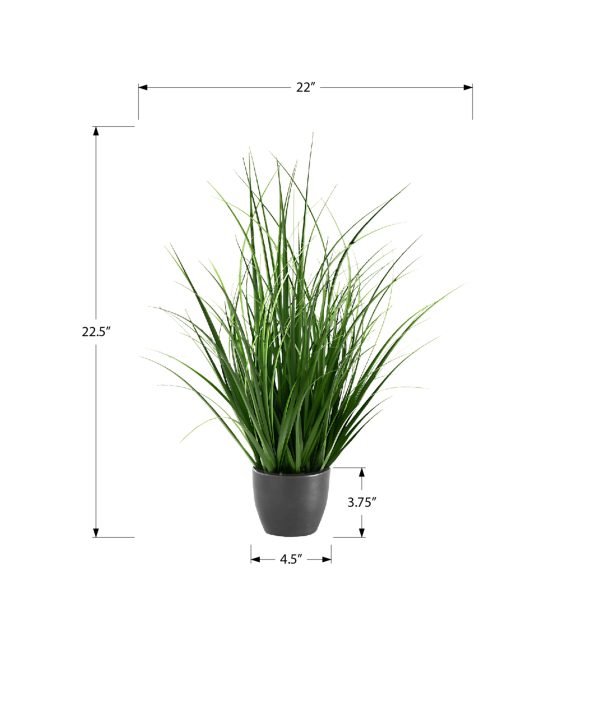 ARTIFICIAL PLANT - 23"H / INDOOR GRASS IN A 4" BLACK POT