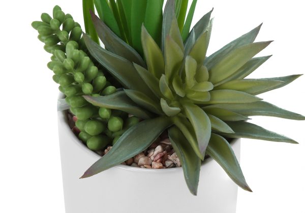 ARTIFICIAL PLANT - 2PCS / 7"H SUCCULENT IN 3" CERAMIC POT