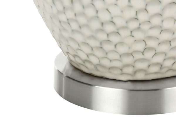 LIGHTING - 28"H TABLE LAMP CREAM CERAMIC / IVORY SHADE