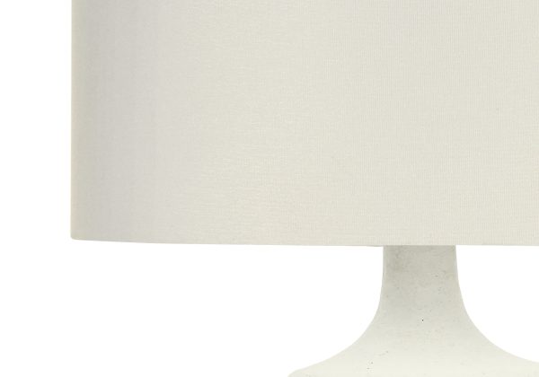 LIGHTING - 26"H TABLE LAMP CREAM RESIN / IVORY SHADE