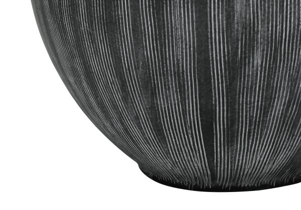 LIGHTING - 23"H TABLE LAMP BLACK CERAMIC / BLACK SHADE