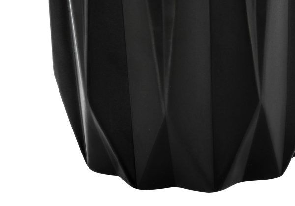 LIGHTING - 25"H TABLE LAMP BLACK CERAMIC / IVORY SHADE