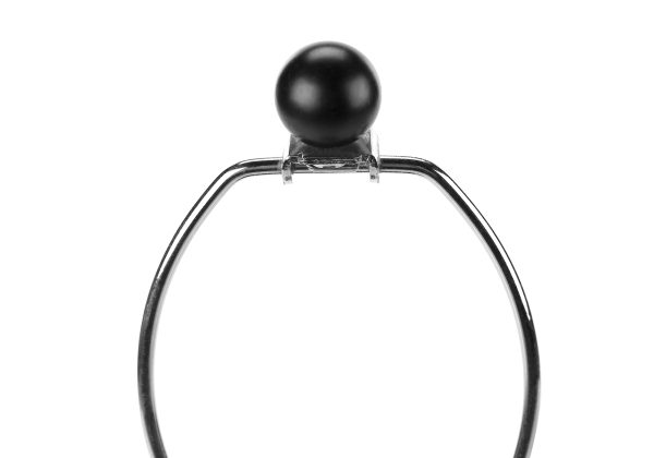 LIGHTING - 25"H TABLE LAMP BLACK CERAMIC / IVORY SHADE