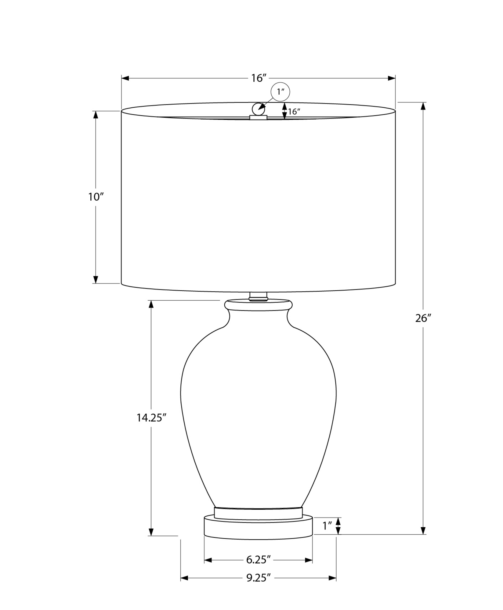 LIGHTING - 26"H TABLE LAMP CREAM CERAMIC / IVORY SHADE