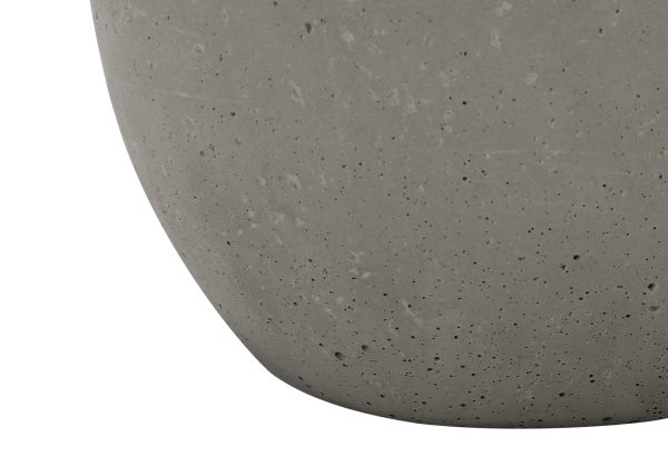 LIGHTING - 20"H TABLE LAMP GREY CONCRETE / IVORY SHADE