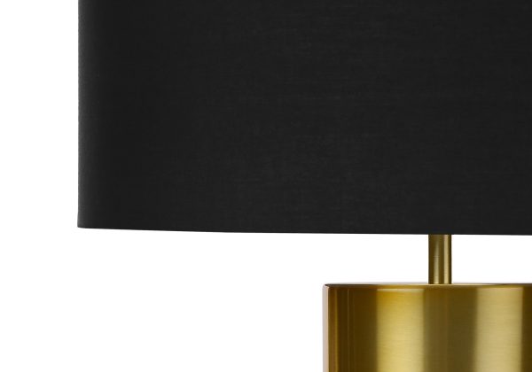 LIGHTING - 25"H TABLE LAMP BLACK CONCRETE / BLACK SHADE
