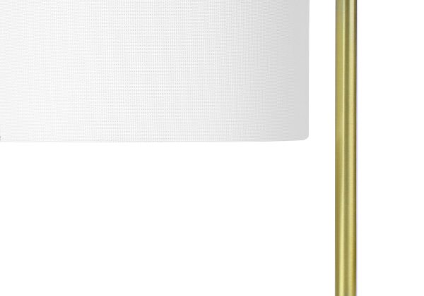 LIGHTING - 20"H TABLE LAMP WHITE MARBLE / IVORY SHADE