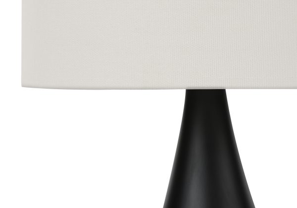 LIGHTING - 2PCS / 18"H TABLE LAMP BLACK / IVORY SHADE