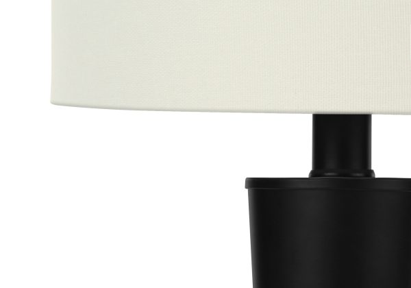 LIGHTING - 2PCS / 24"H TABLE LAMP BLACK / IVORY / USB
