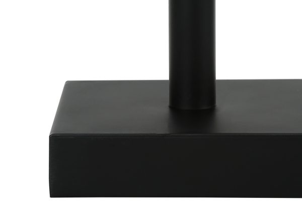 LIGHTING - 2PCS / 17"H TABLE LAMP BLACK METAL/ BEIGE /USB