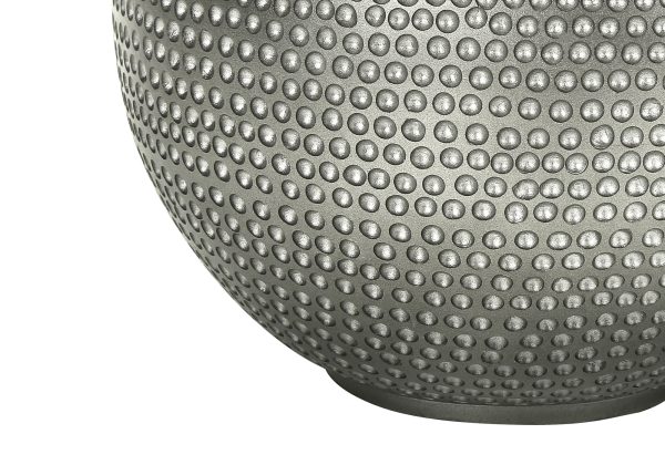 LIGHTING - 19"H TABLE LAMP GREY RESIN / IVORY SHADE