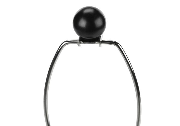 LIGHTING - 24"H TABLE LAMP BLACK RESIN / IVORY SHADE