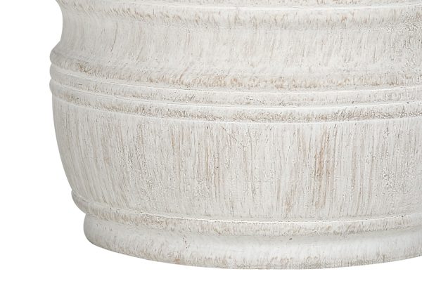 LIGHTING - 28"H TABLE LAMP CREAM RESIN / IVORY SHADE