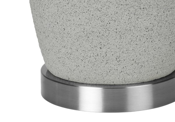 LIGHTING - 25"H TABLE LAMP GREY CERAMIC / GREY SHADE