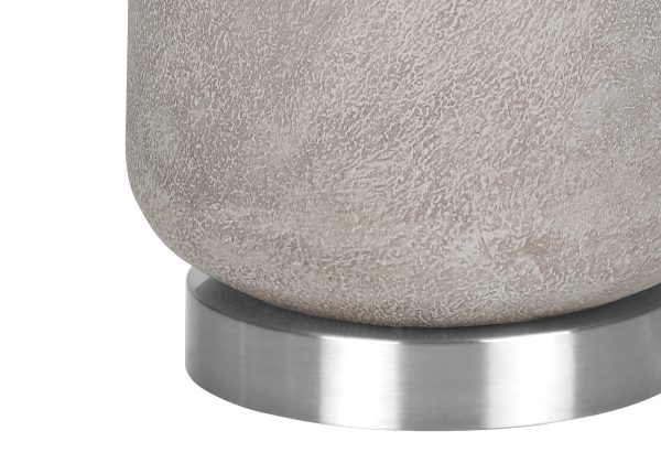 LIGHTING - 29"H TABLE LAMP GREY RESIN / IVORY SHADE