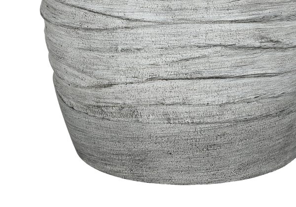 LIGHTING - 27"H TABLE LAMP GREY RESIN / IVORY SHADE