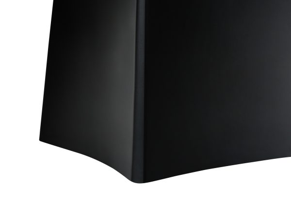 LIGHTING - 27"H TABLE LAMP BLACK RESIN / BEIGE SHADE