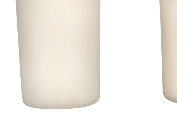 LIGHTING - 25"H TABLE LAMP CREAM RESIN / BEIGE SHADE
