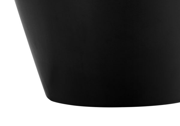 LIGHTING - 17"H TABLE LAMP BLACK CERAMIC / IVORY SHADE