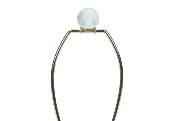 LIGHTING - 28"H TABLE LAMP CREAM RESIN / IVORY SHADE
