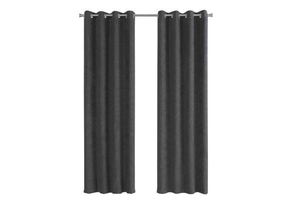 CURTAIN PANEL - 2PCS / 54"W X 84"H GREY ROOM DARKENING