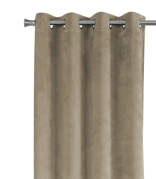 CURTAIN PANEL - 2PCS / 52"W X 95"H BEIGE ROOM DARKENING