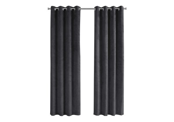 CURTAIN PANEL - 2PCS / 52"W X 84"H GREY ROOM DARKENING