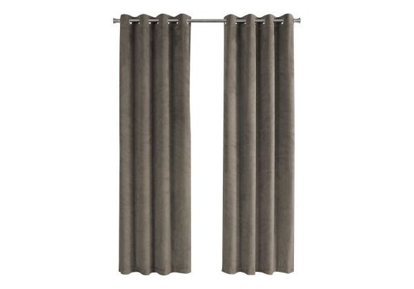 CURTAIN PANEL - 2PCS / 52"W X 84"H TAUPE ROOM DARKENING