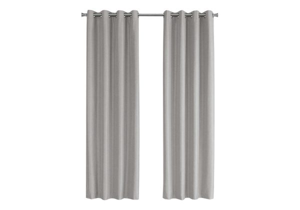 CURTAIN PANEL - 2PCS / 52"W X 95"H SILVER SOLID BLACKOUT