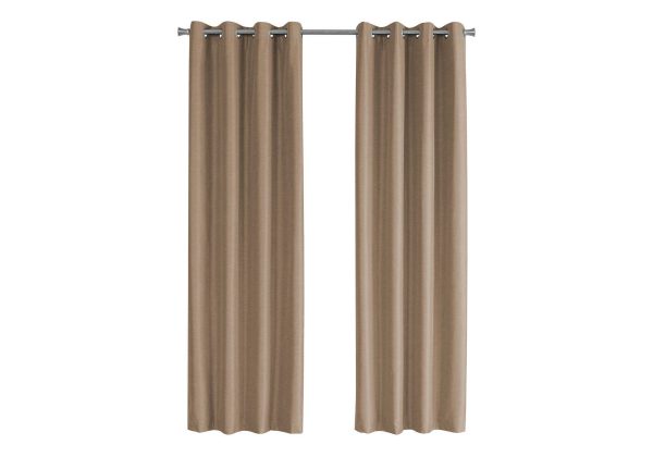 CURTAIN PANEL - 2PCS / 52"W X 84"H BROWN SOLID BLACKOUT