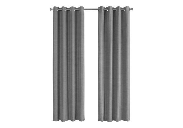 CURTAIN PANEL - 2PCS / 52"W X 84"H GREY SOLID BLACKOUT