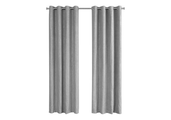 CURTAIN PANEL - 2PCS / 52"W X 84"H SILVER ROOM DARKENING