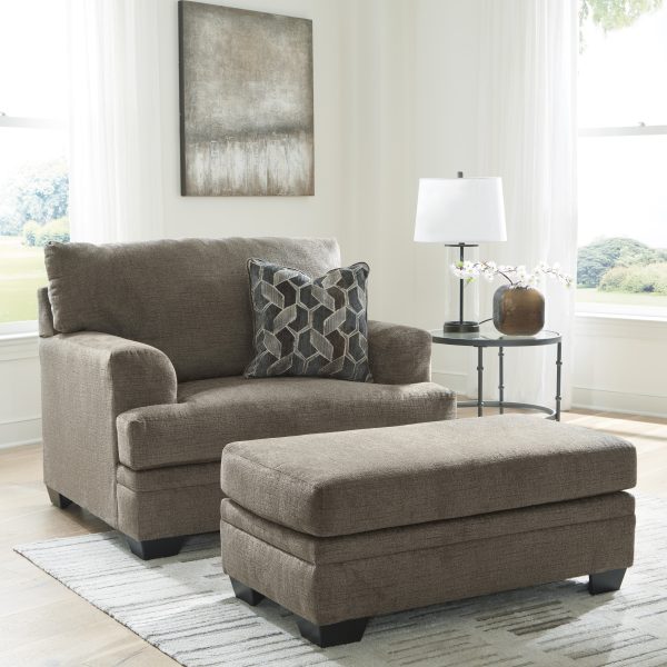 Stonemeade Nutmeg Living Room Set with ottoman By Ashley Signature