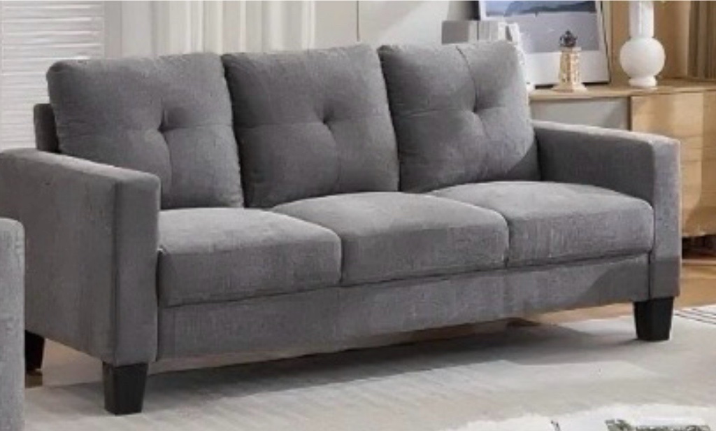 Merlin Sofa, Loveseat and Chair living room Set - Grey