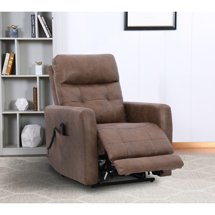 Aisha Brown Adjustable Headrest Triple Motor Mobility Aid Medical Lift Chair