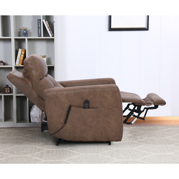 Aisha Brown Adjustable Headrest Triple Motor Mobility Aid Medical Lift Chair